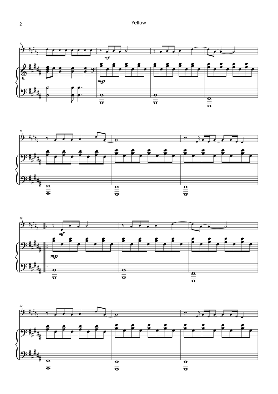 Yellow Chamber Music scores gallery preview page 2