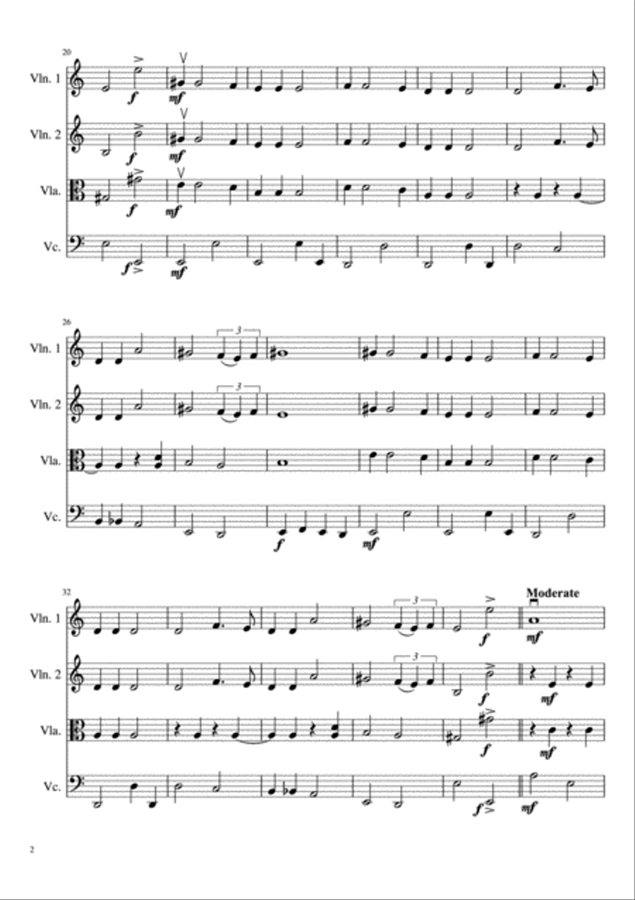Havah Nagilah String Quartet scores gallery preview page 3