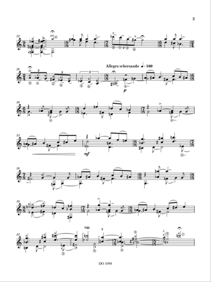 Cinq impasses Cinq impasses Classical Guitar scores gallery preview page 3
