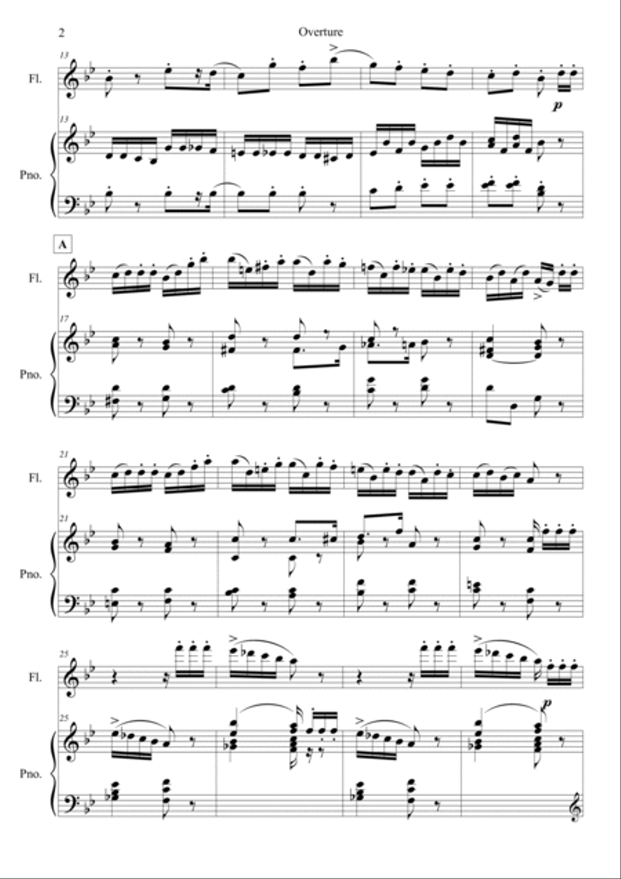 Nutcracker Op.71a Overture Flute Solo scores gallery preview page 2