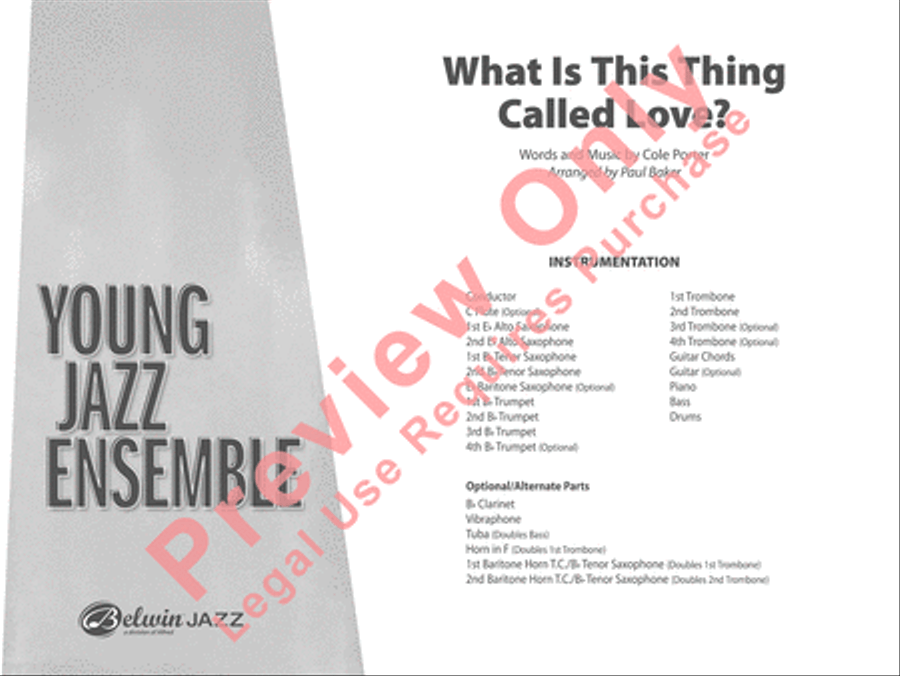 What Is This Thing Called Love? Jazz Ensemble scores gallery preview page 2