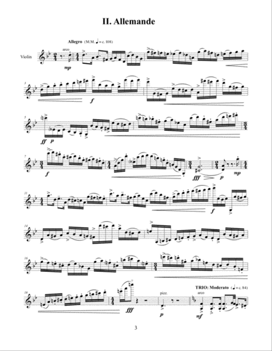 Partita for Solo Violin (2011) Violin Solo scores gallery preview page 5