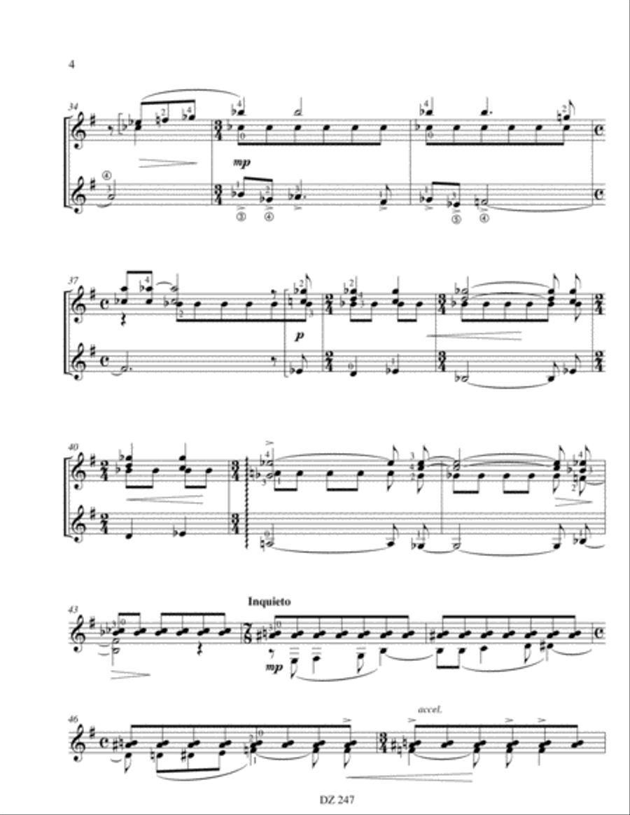Trois préludes Classical Guitar scores gallery preview page 4
