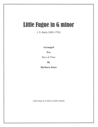Little Fugue in G minor (Flute and Bass)