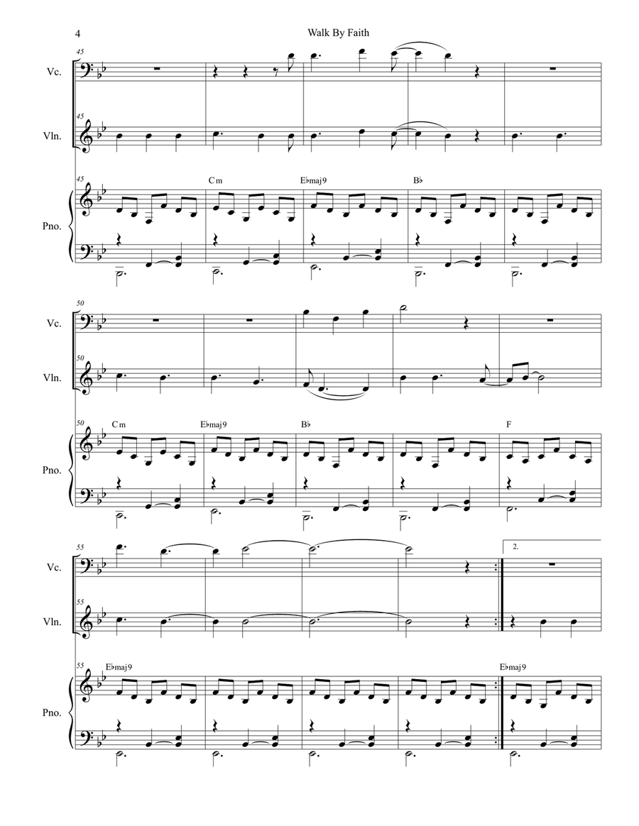 Walk By Faith Walk By Faith Piano Trio scores gallery preview page 4