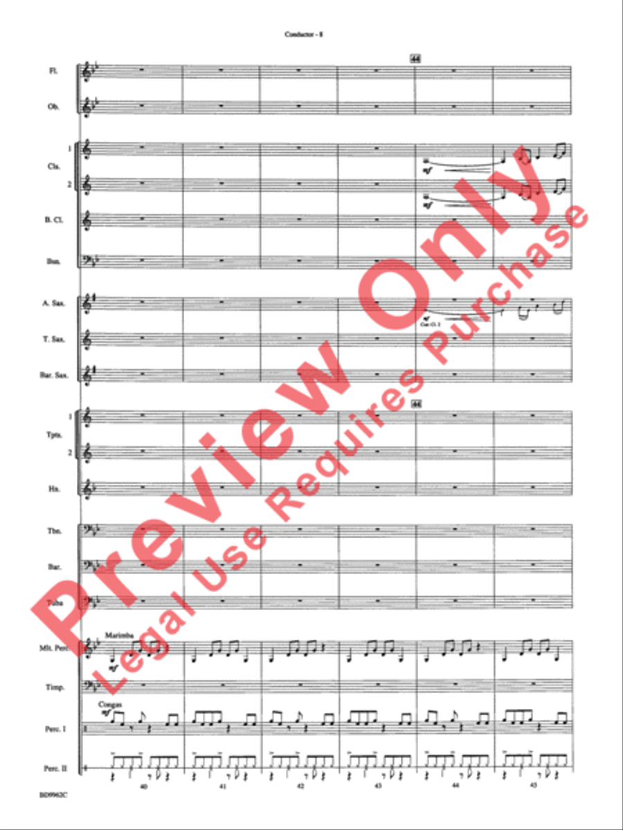 Rites of Tamburo Concert Band scores gallery preview page 11