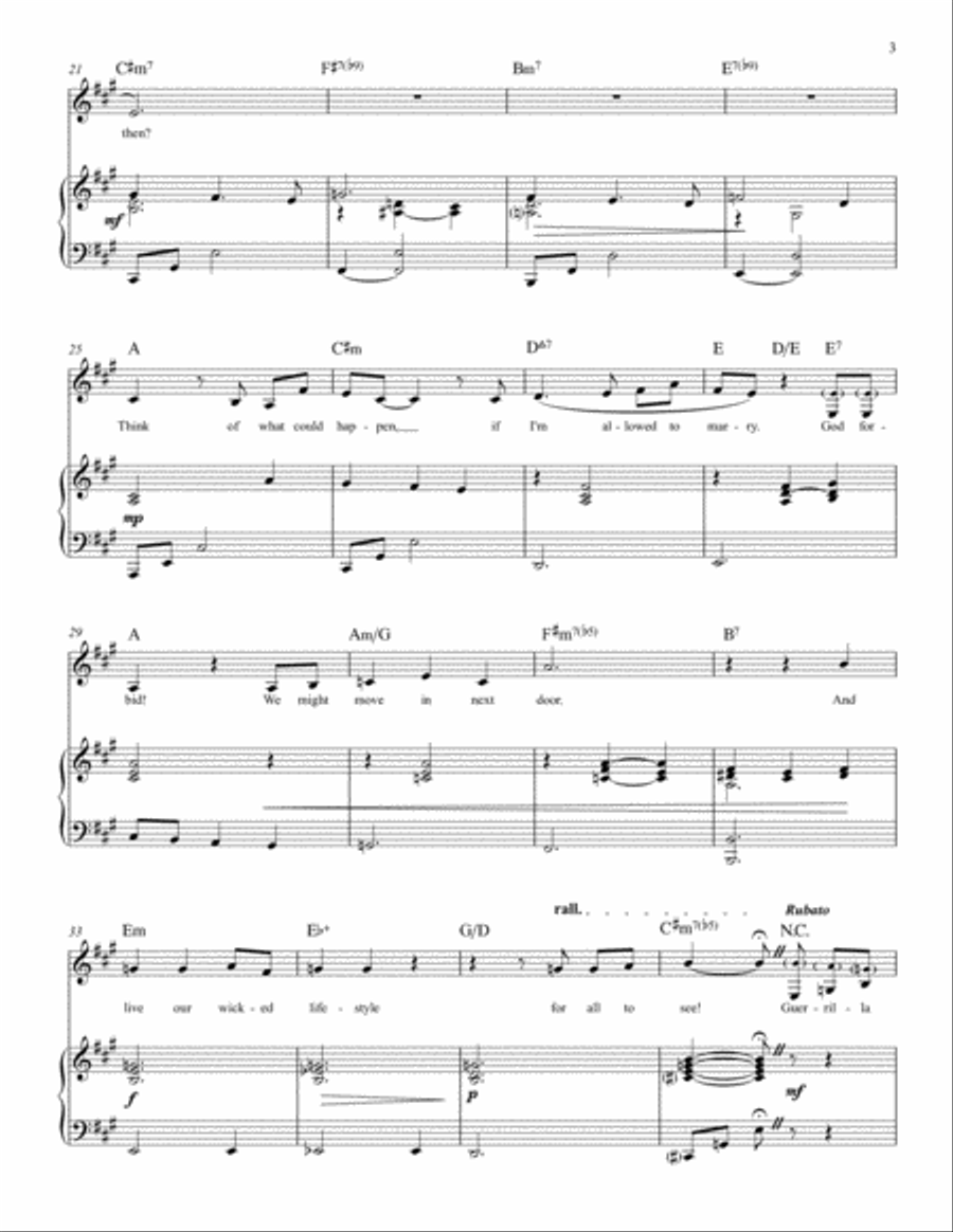If People Like Me Marry (Starting Key: A-Major) Voice scores gallery preview page 3