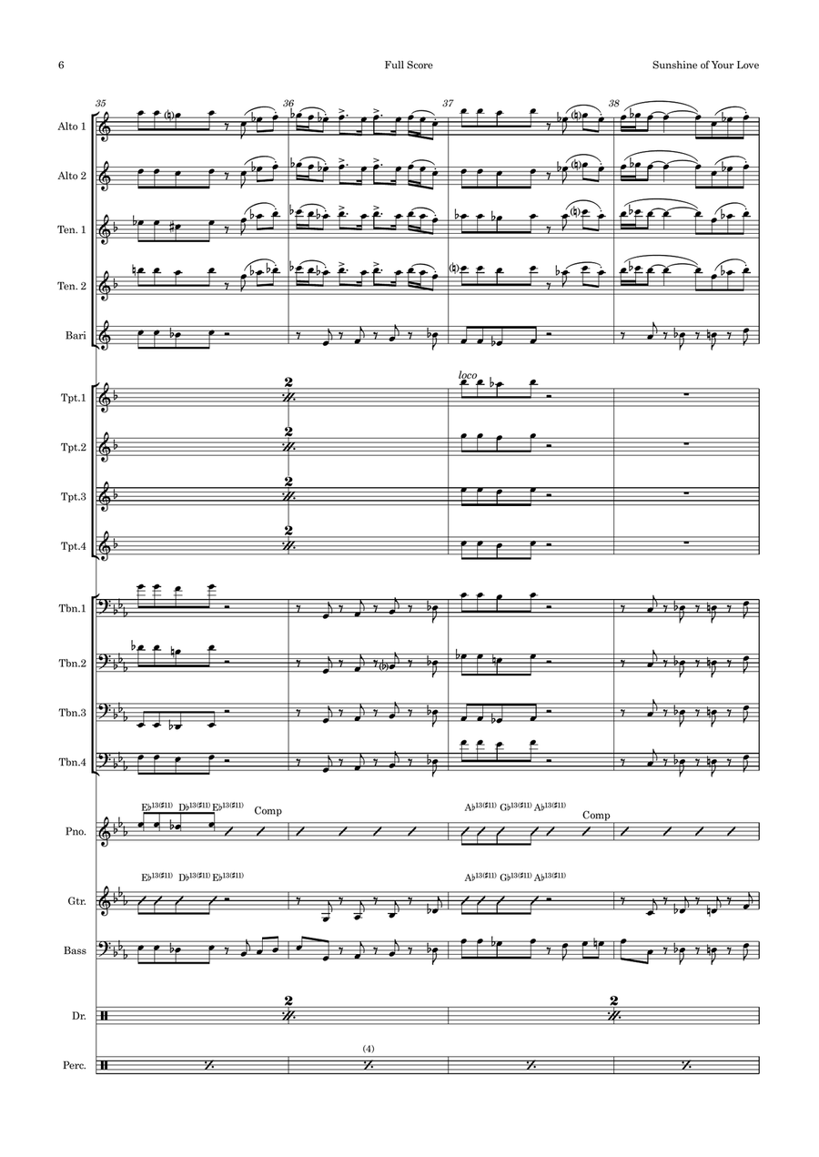 Sunshine Of Your Love Jazz Ensemble scores gallery preview page 6