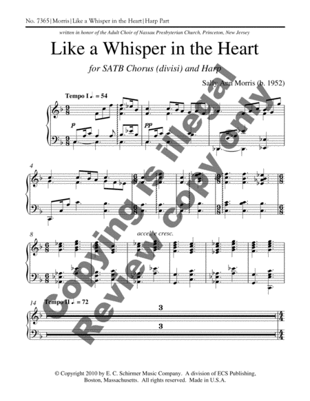 Like a Whisper in the Heart (Harp Part)