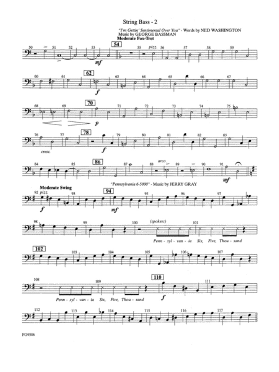 A Salute to the Big Bands: String Bass Full Orchestra scores gallery preview page 2