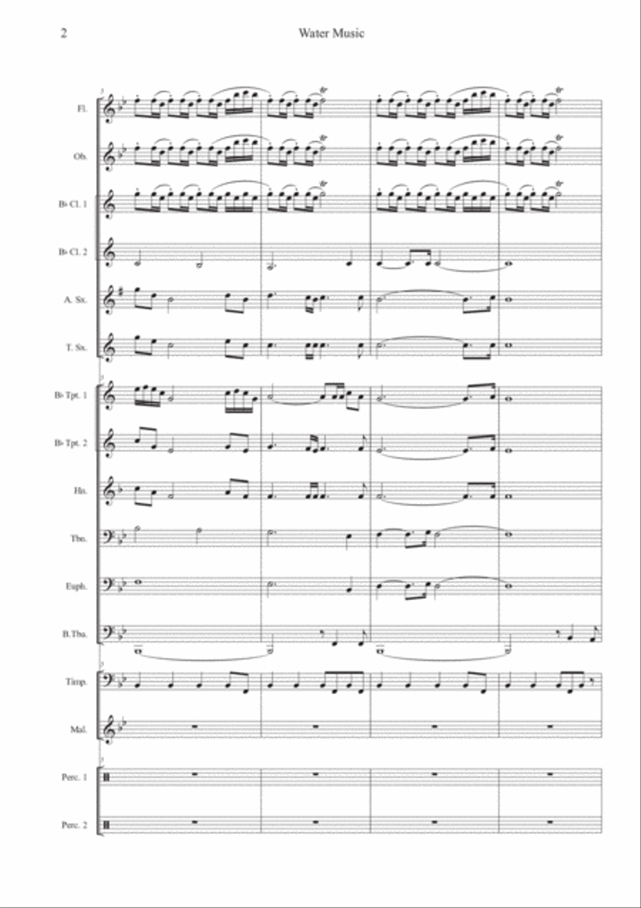 Water Music Concert Band scores gallery preview page 2