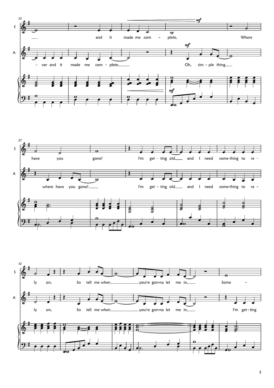 Somewhere Only We Know SA scores gallery preview page 2