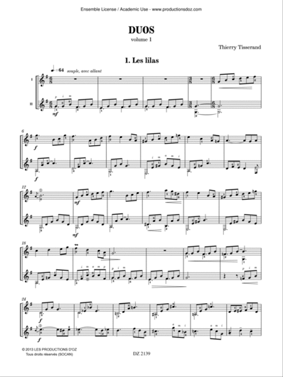 Duos, vol. 1 Classical Guitar scores gallery preview page 3