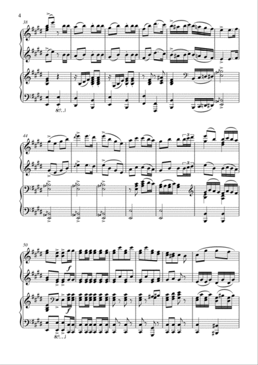 The Lone Ar-ranger! (Piano Duet - Four Hands) Piano Duet scores gallery preview page 4