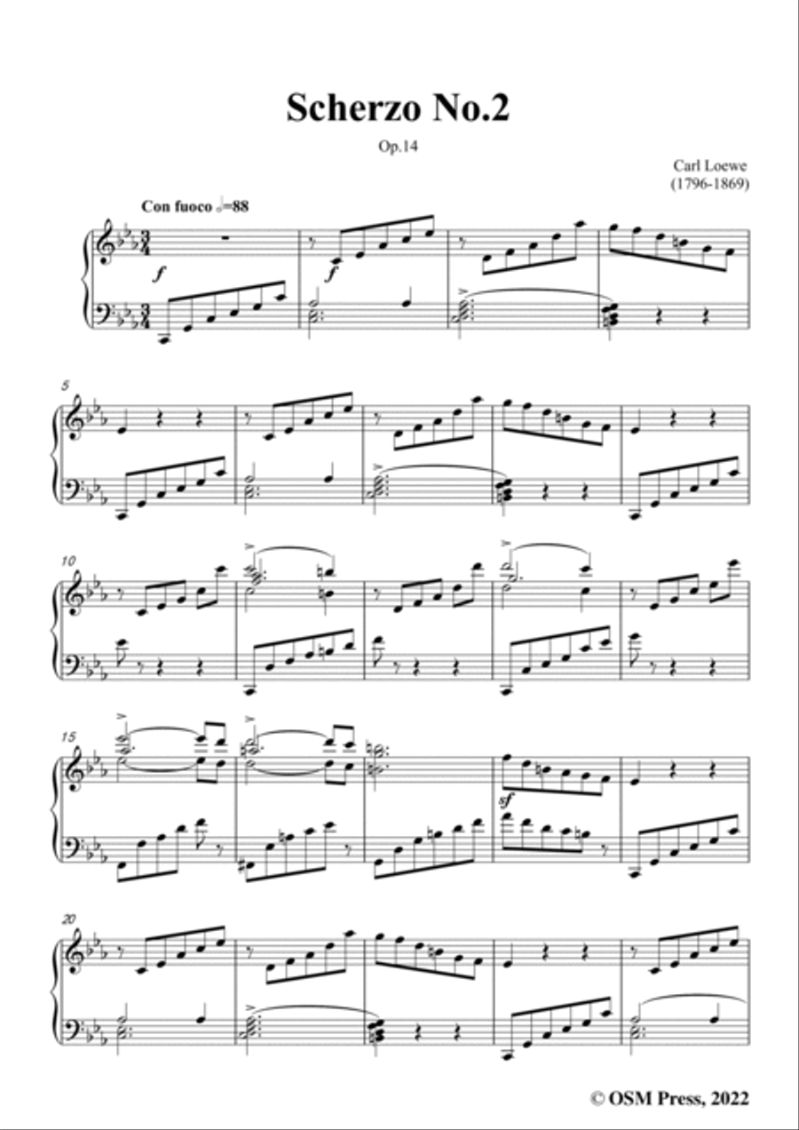 Clara Schumann-Scherzo No.2,Op.14,for Piano Piano Solo scores gallery preview page 3