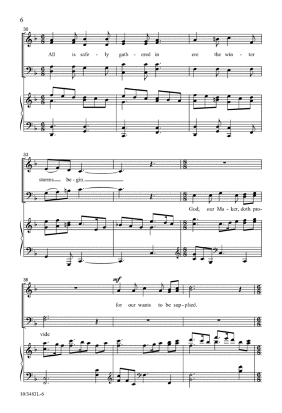 Come, Give Thanks and Sing 4-Part scores gallery preview page 6
