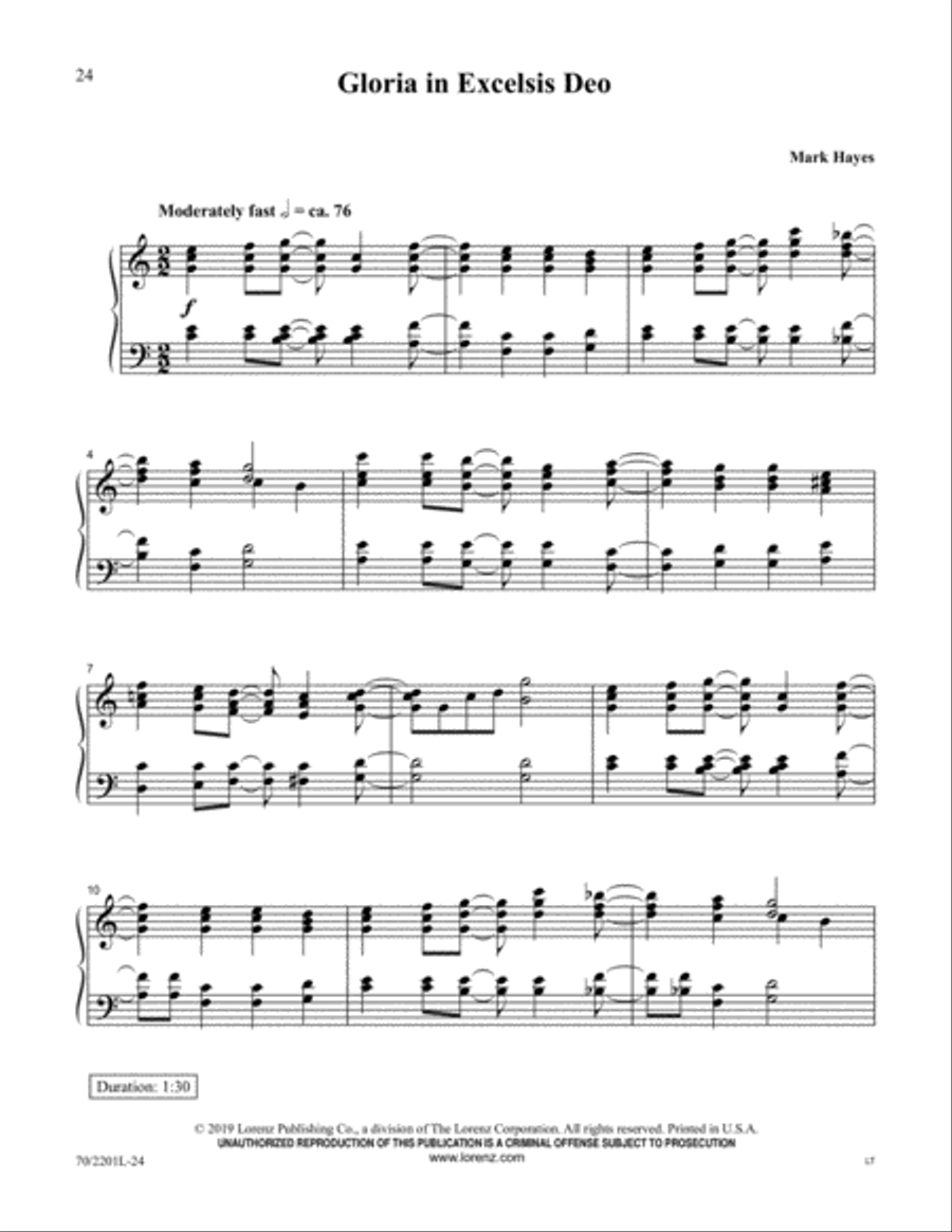 Mark Hayes Christmas Miniatures Piano Solo scores gallery preview page 15