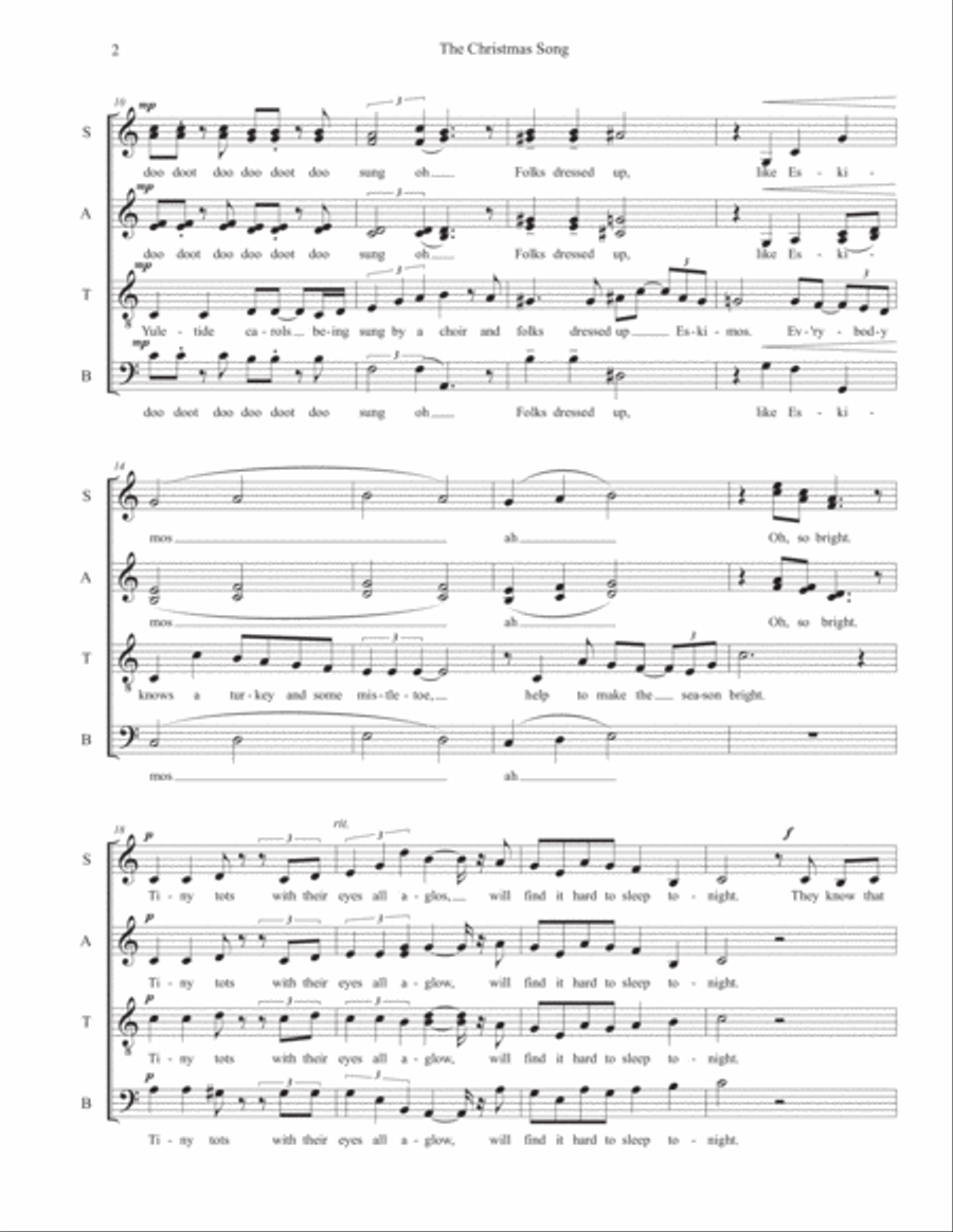 The Christmas Song (Chestnuts Roasting On An Open Fire) 4-Part scores gallery preview page 3