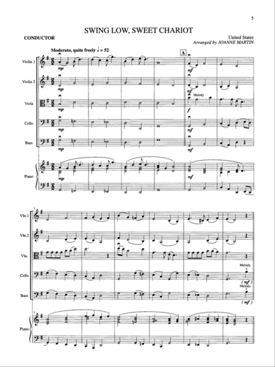 Folk Strings for String Quartet or String Orchestra String Quartet scores gallery preview page 8