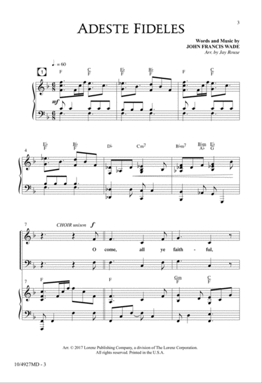 Adeste Fideles 4-Part scores gallery preview page 2