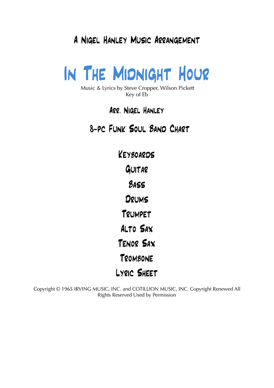 In The Midnight Hour Jazz Ensemble scores gallery preview page 1