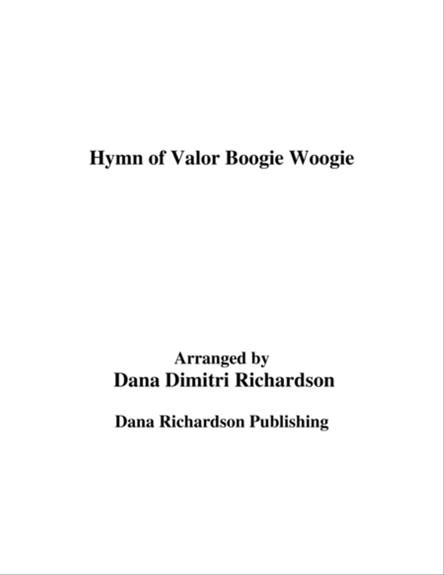 Hymn of Valor Boogie Woogie 3-Part scores gallery preview page 1