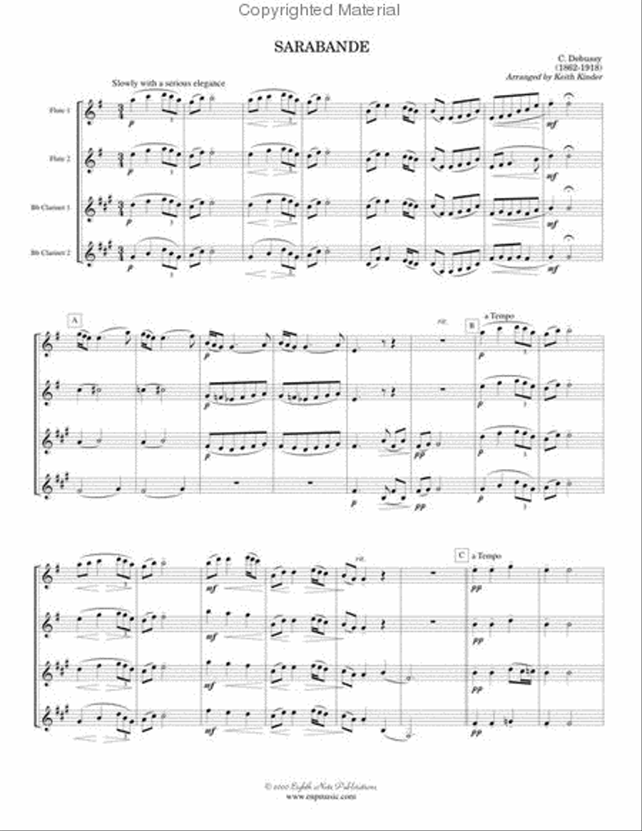 Sarabande Woodwind Ensemble scores gallery preview page 2