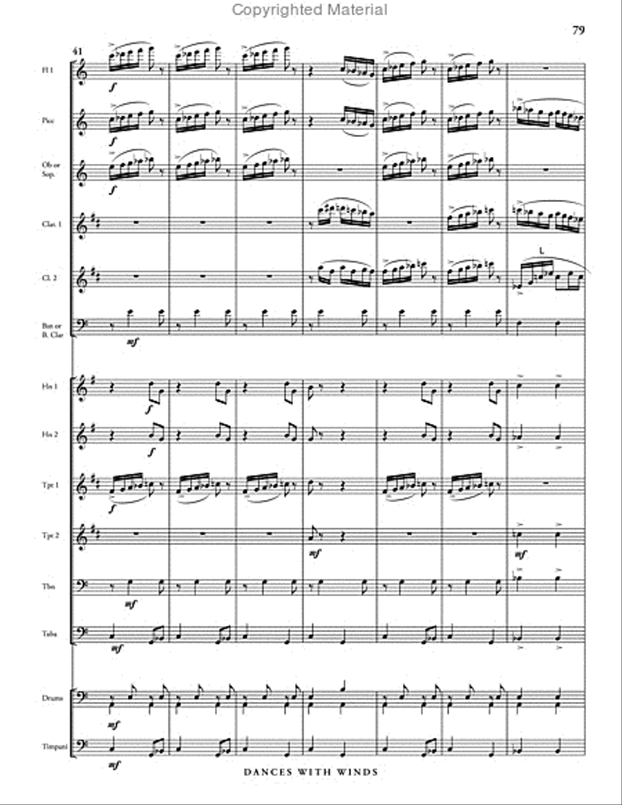 Dances with Winds Dances with Winds Concert Band scores gallery preview page 85