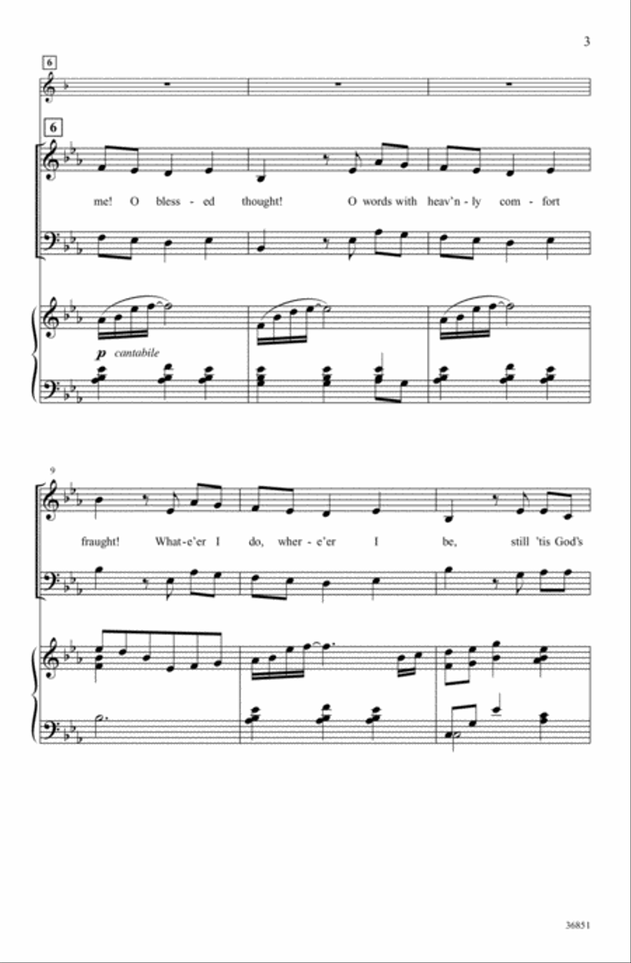 He Leadeth Me 4-Part scores gallery preview page 2