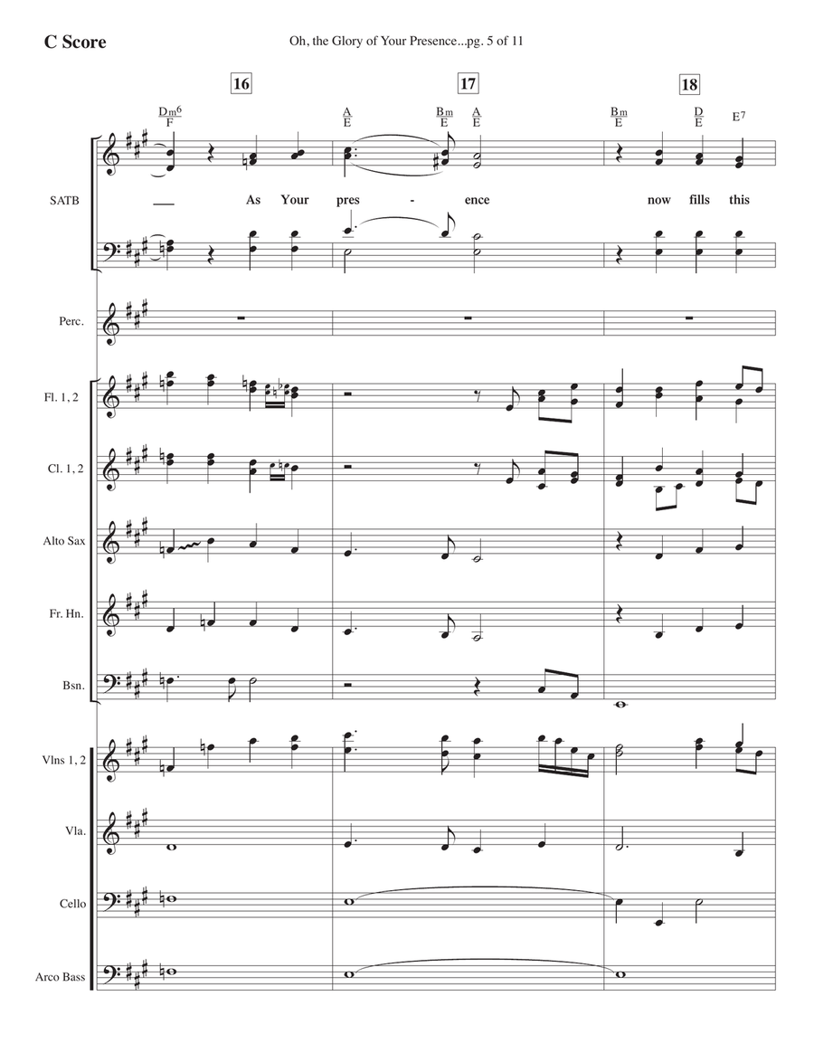 Oh, The Glory Of Your Presence 4-Part scores gallery preview page 5