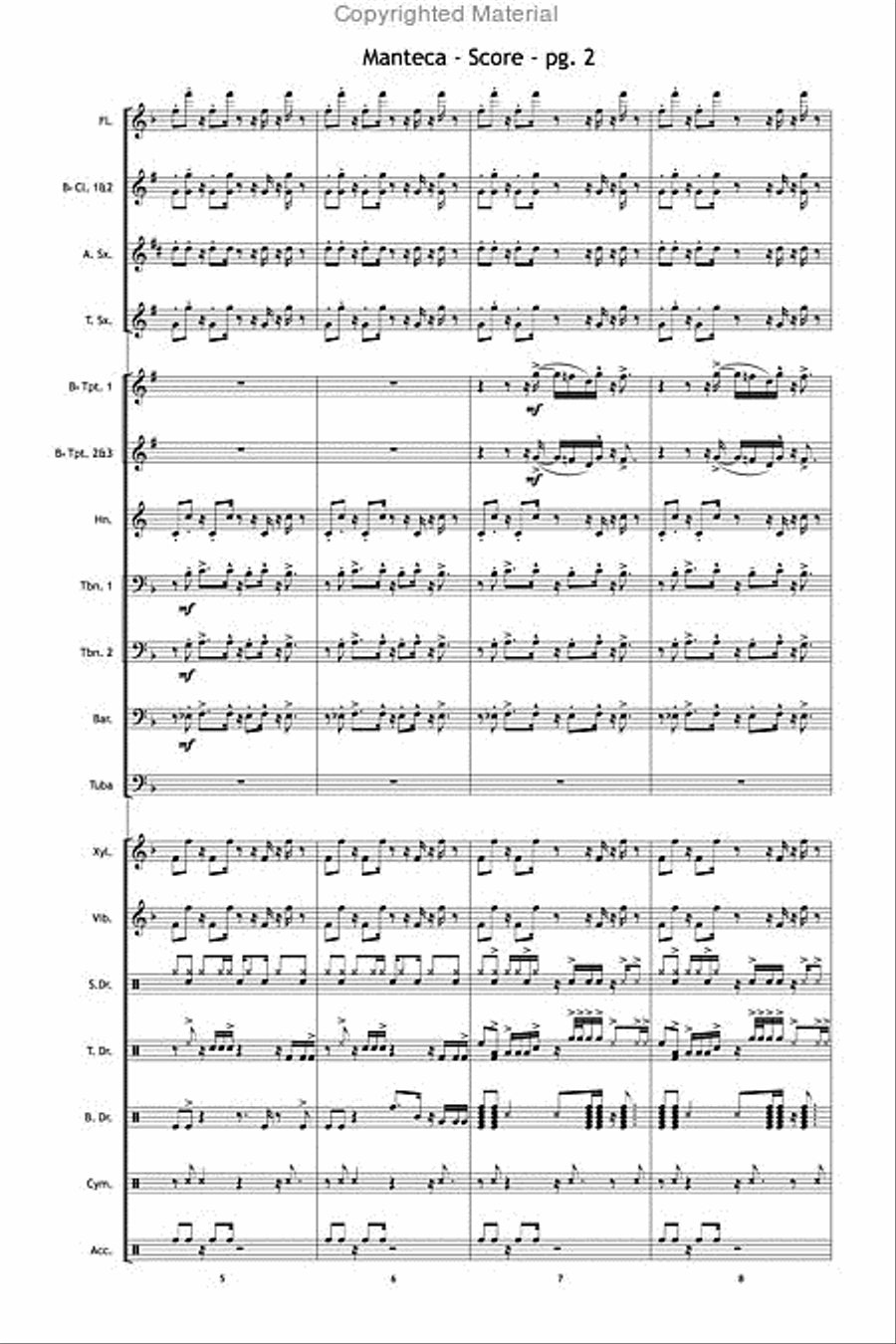 Manteca Manteca Marching Band scores gallery preview page 3