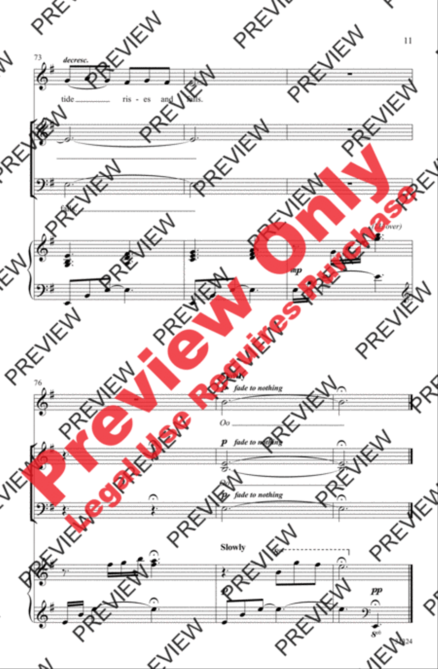 The Tide Rises, the Tide Falls 3-Part scores gallery preview page 11