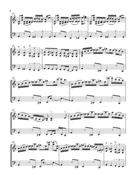 Paganini Caprice 24 Funk for Violin and Double Bass