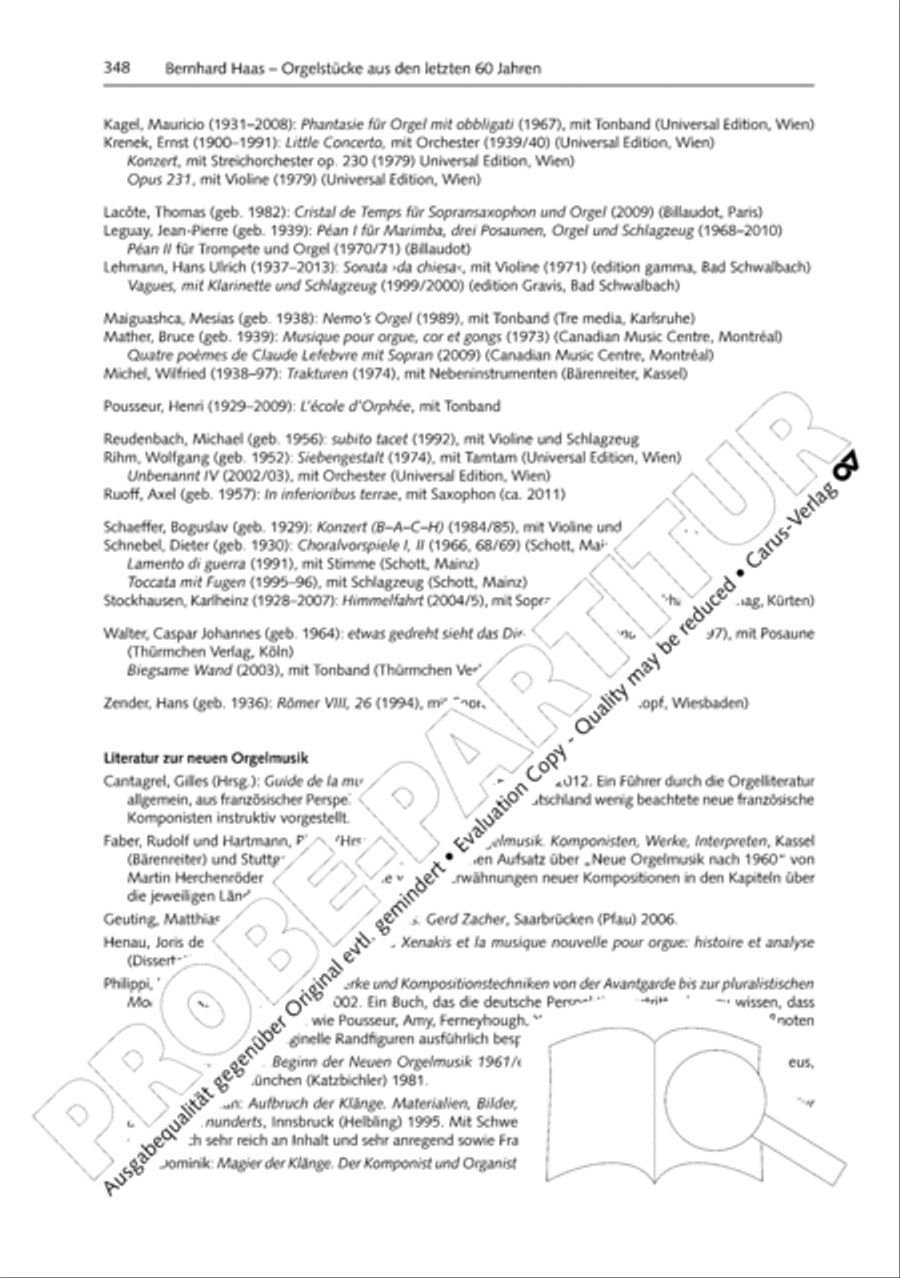 Orgelschule zur historischen Auffuhrungspraxis Organ Solo scores gallery preview page 349