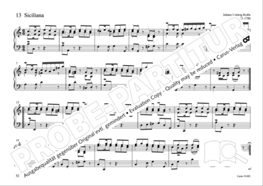 Pastoral music for organ, vol. 2: Germany, Bohemia, Austria, South Tyrol Organ Solo scores gallery preview page 53