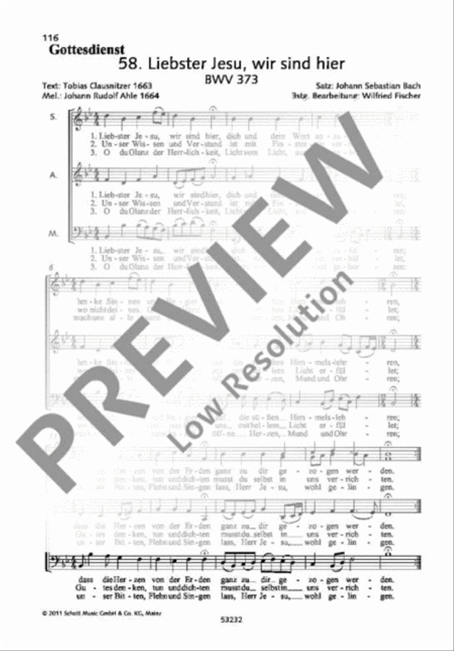 Liebster Jesu, wir sind hier A Cappella scores gallery preview page 2