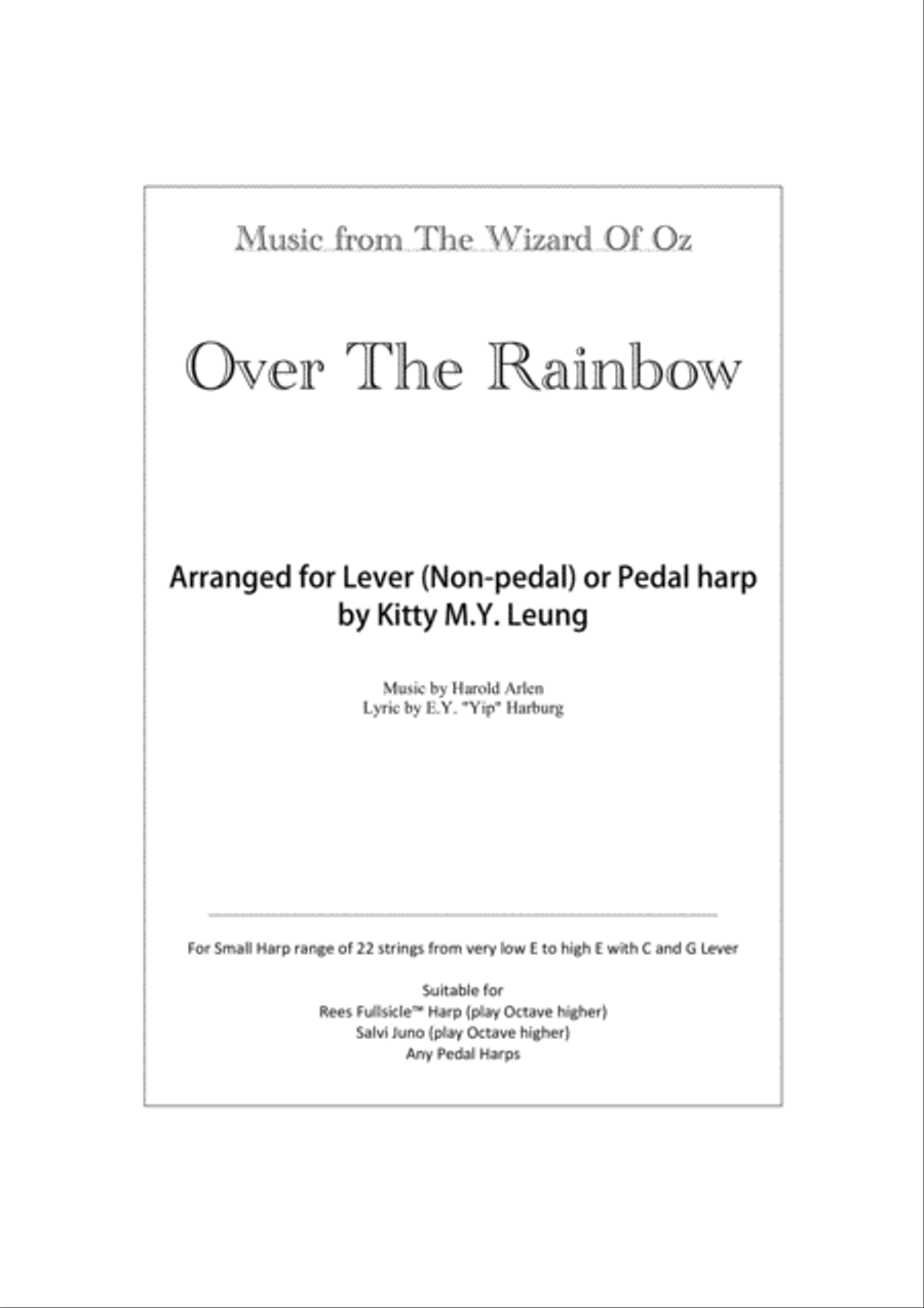 Over The Rainbow (from The Wizard Of Oz) Harp scores gallery preview page 1