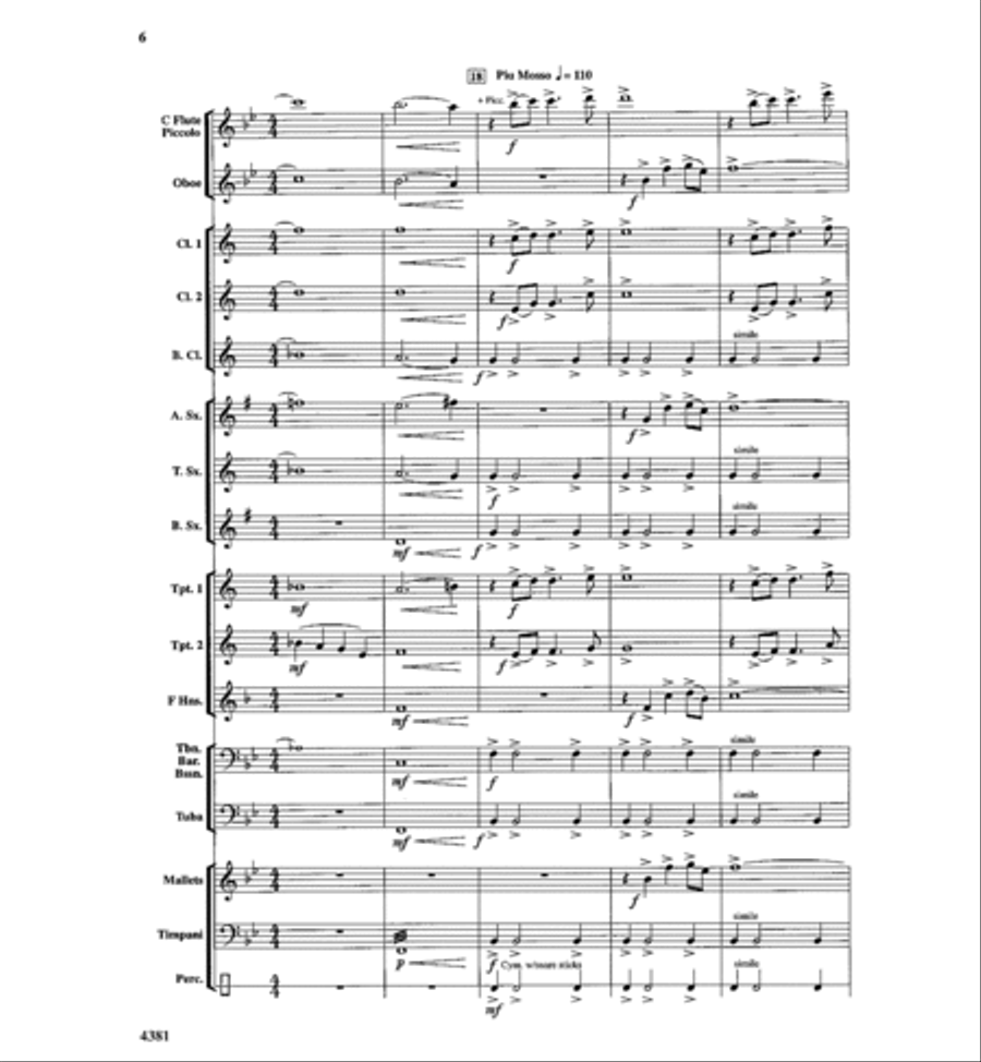 A Hymn of Peace Concert Band scores gallery preview page 5