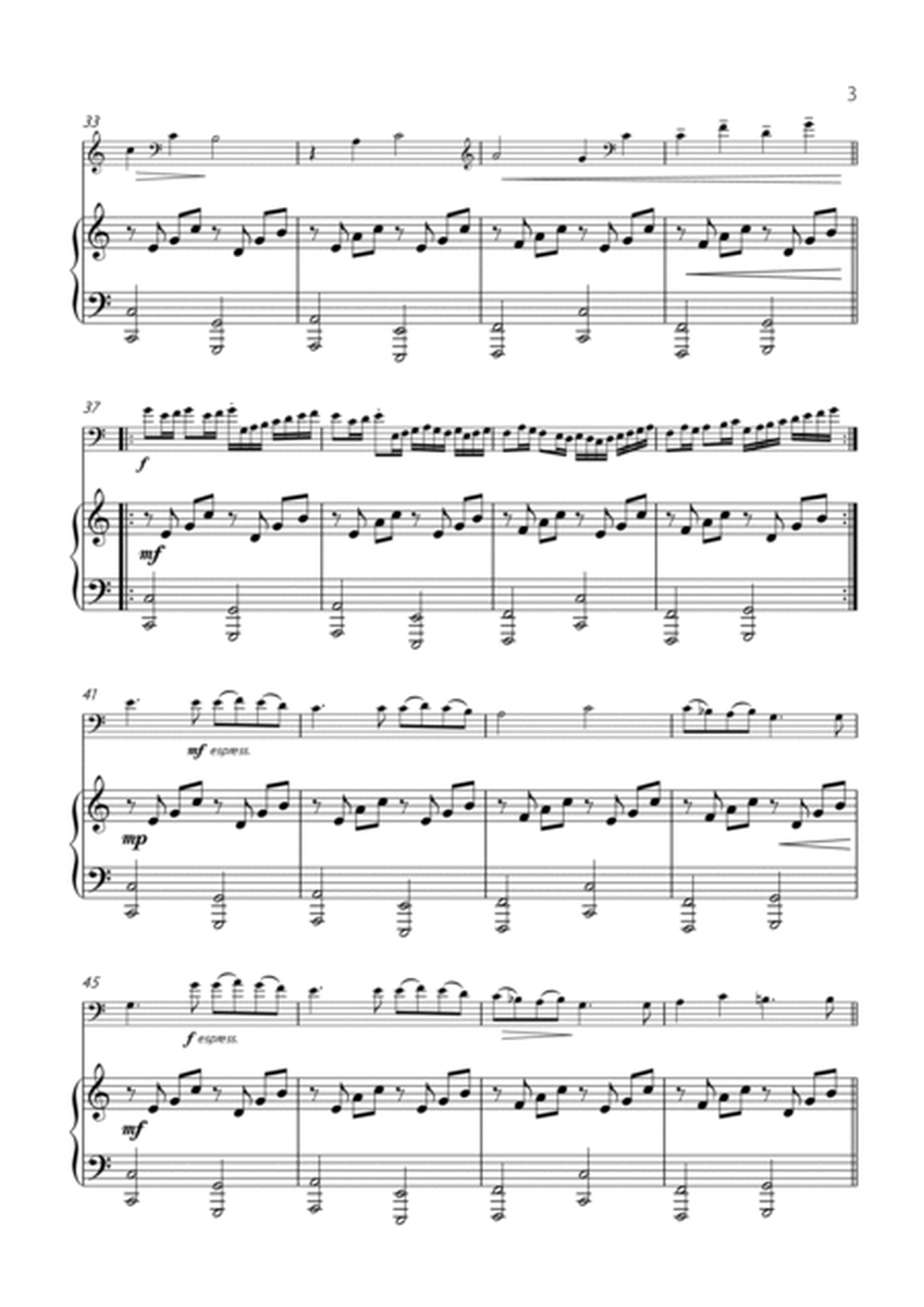 "Canon" by Pachelbel - EASY version for DOUBLE BASS SOLO with PIANO image number null