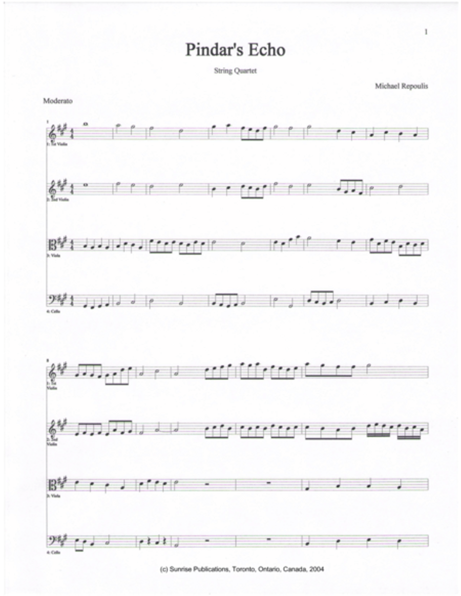 Pindar's Echo String Trio scores gallery preview page 1