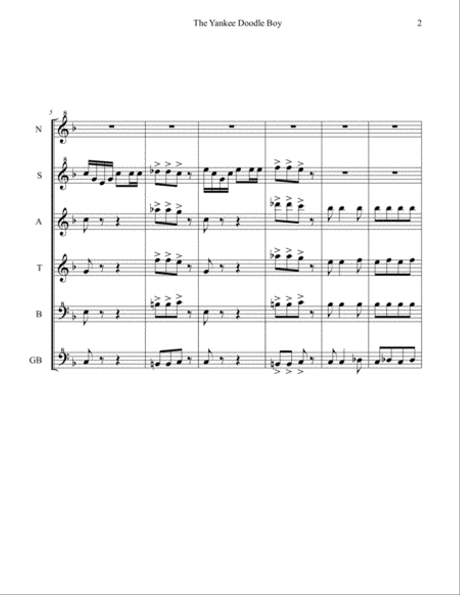 Yankee Doodle Boy for Recorder Sextet Recorder scores gallery preview page 4