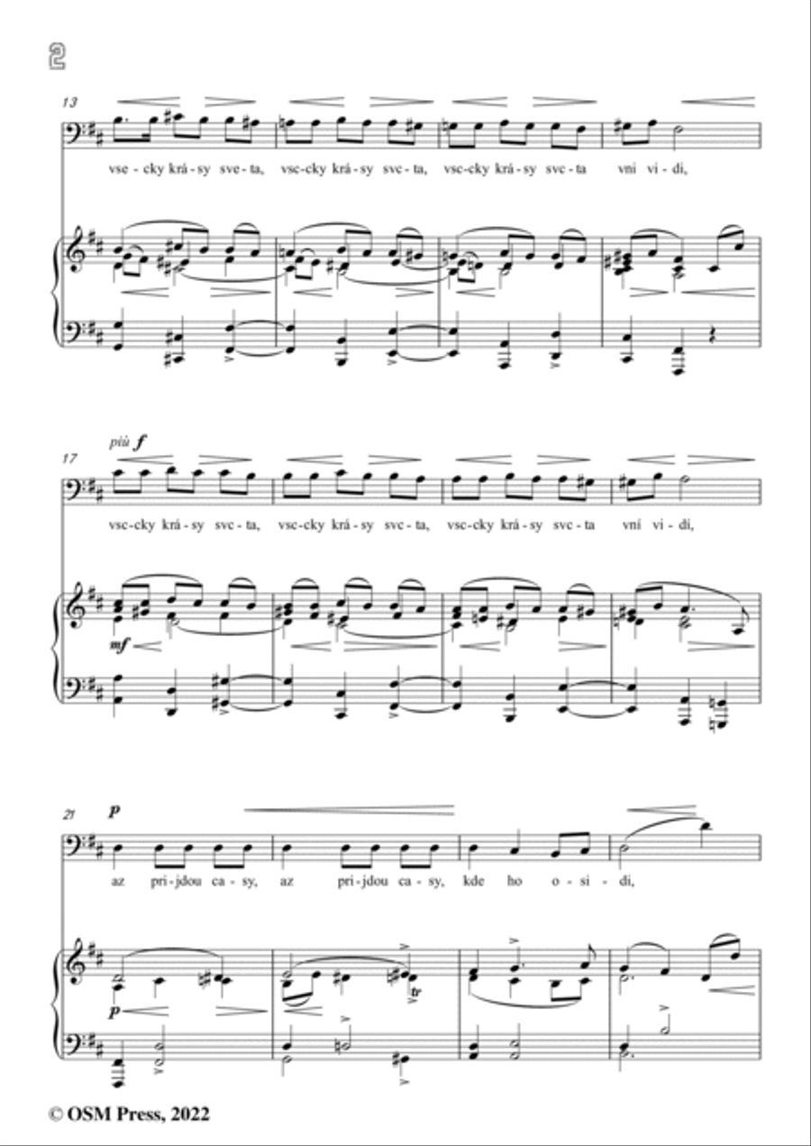 Smetana-Kecal's Aria,from The Bartered Bride,for Voice and Piano Voice Solo scores gallery preview page 4