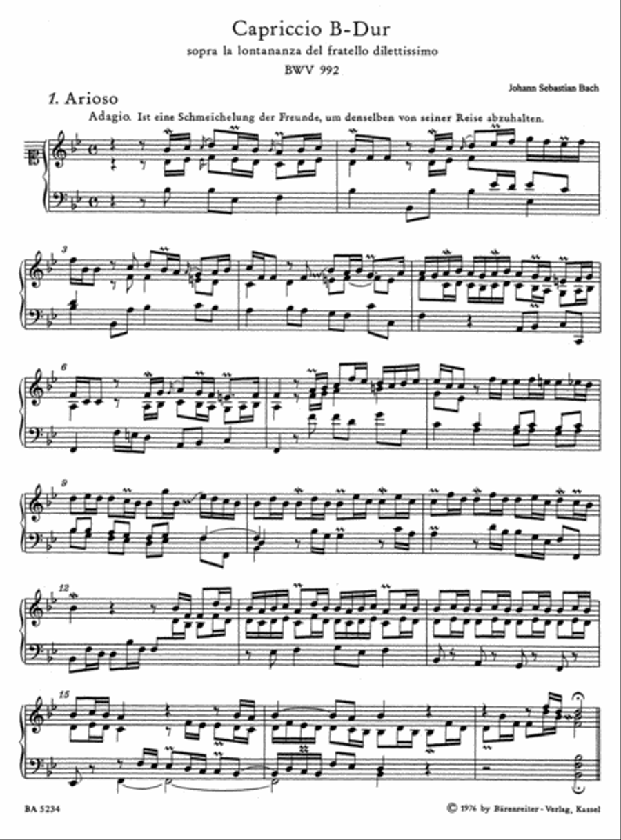 Einzeln ueberlieferte Klavierwerke III BWV 992, 993, 989, 963, 820, 823, 832, 833, 822, 998 Harpsichord scores gallery preview page 2