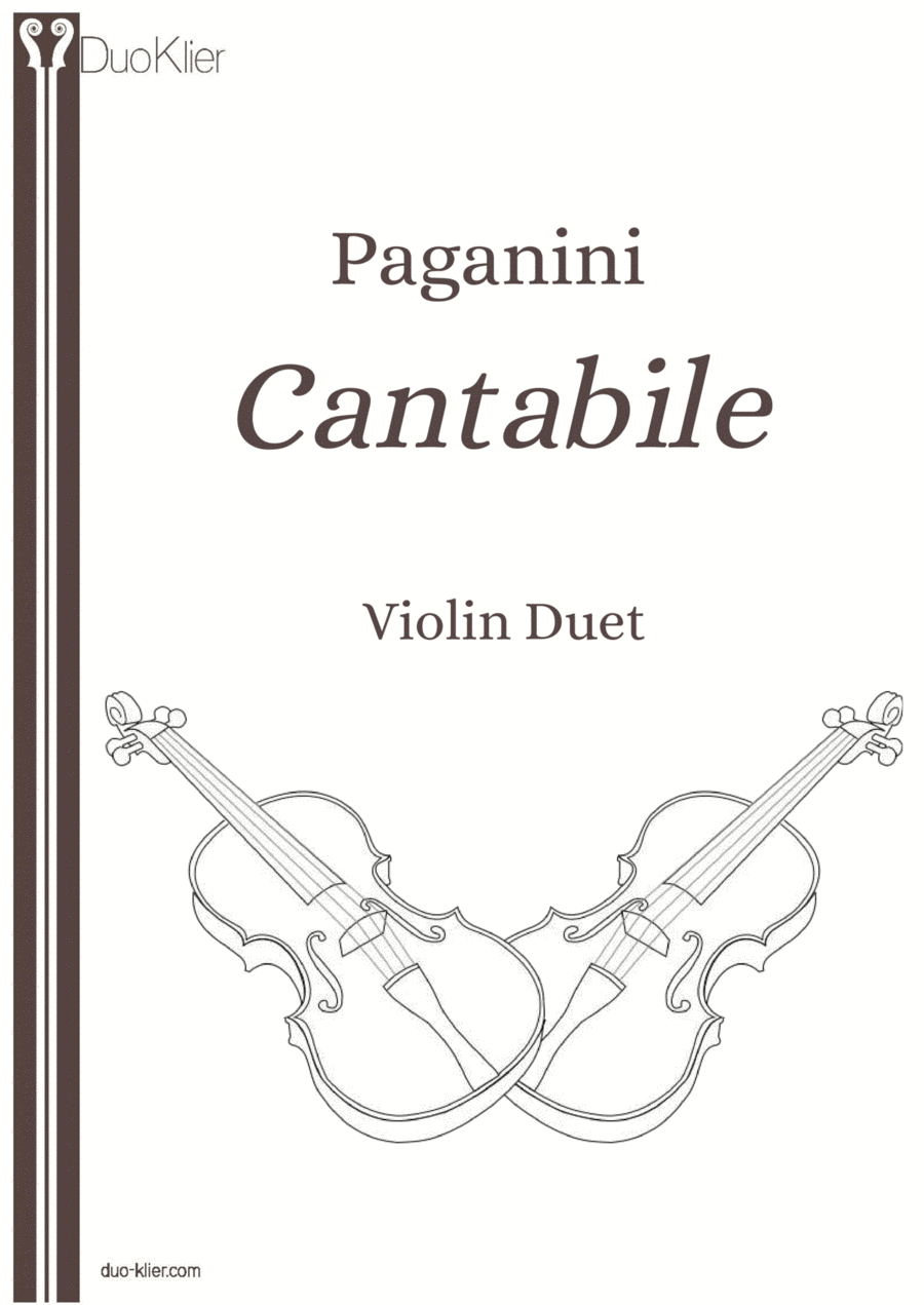 Paganini - Cantabile (Violin Duet) String Duet scores gallery preview page 1