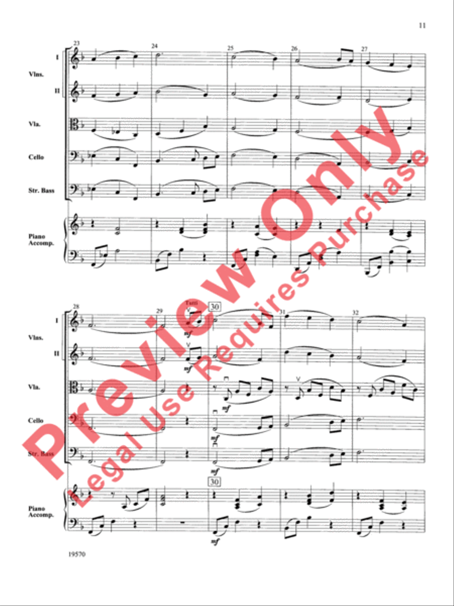 Johnny Appleseed Suite String Orchestra scores gallery preview page 12