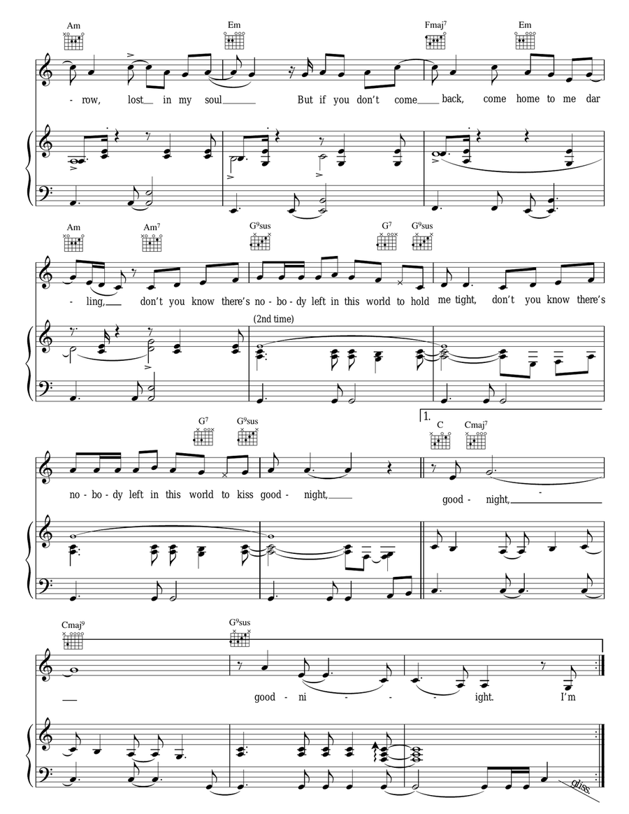 Emotion Piano, Vocal scores gallery preview page 3