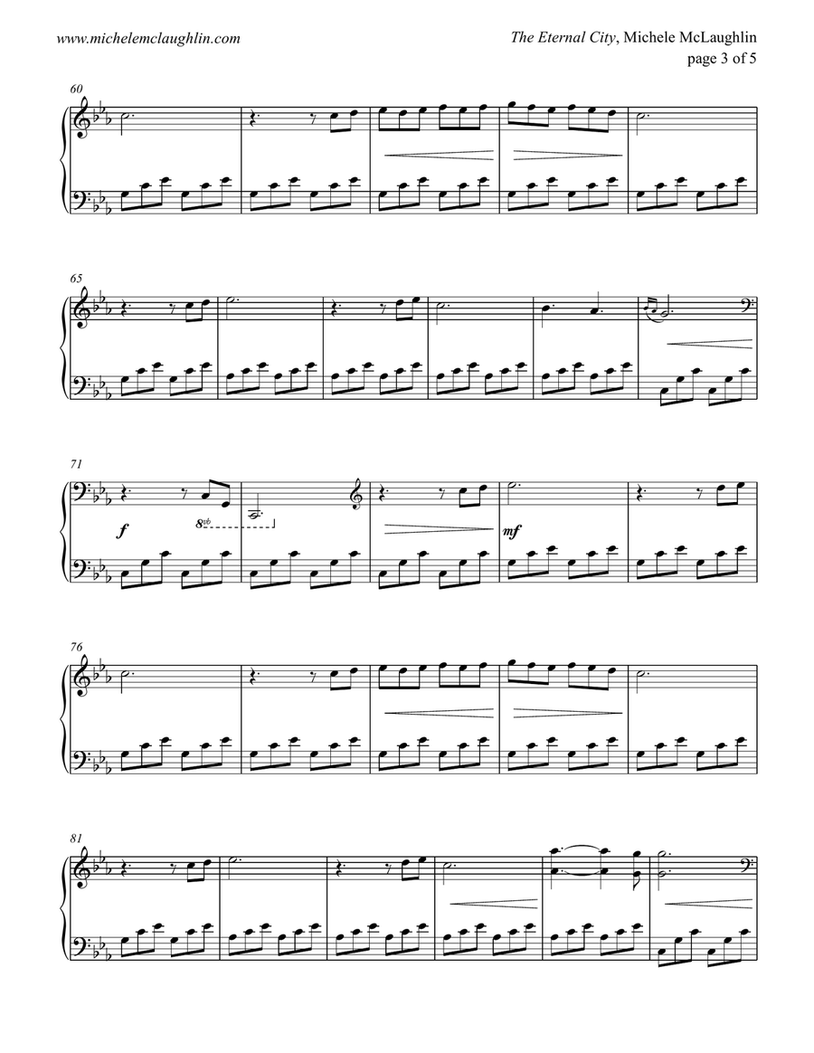 The Eternal City Piano Solo scores gallery preview page 3