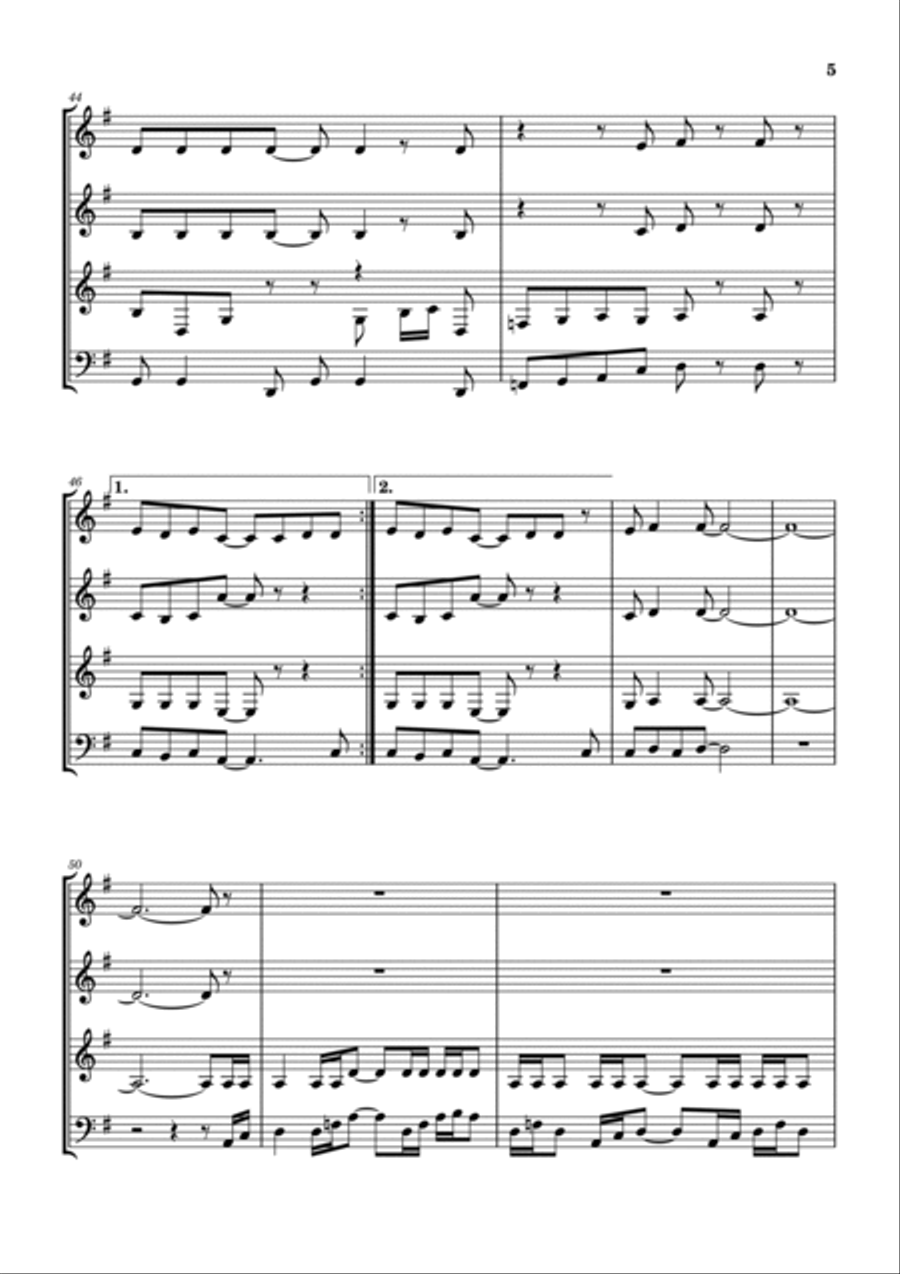 Cinnamon Girl Cinnamon Girl Woodwind Quartet scores gallery preview page 6