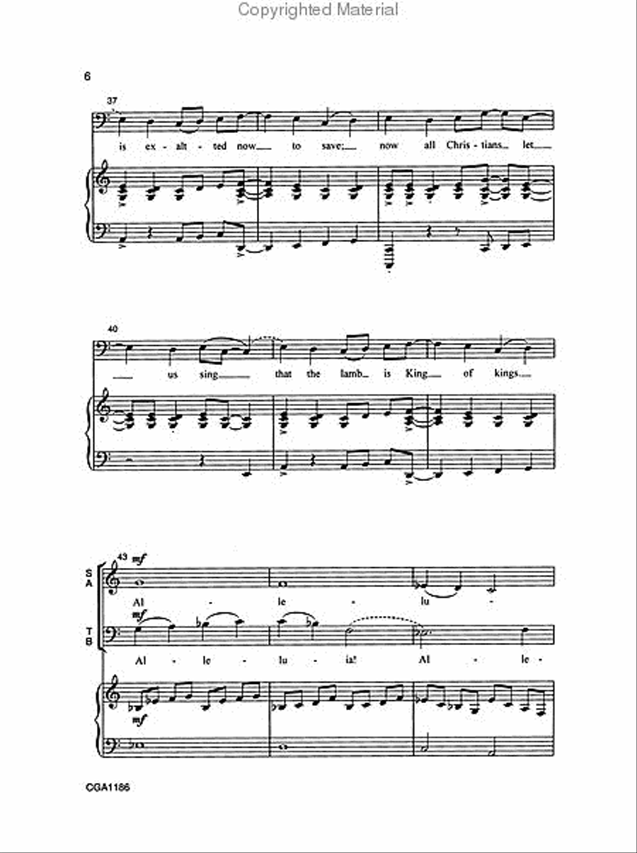 Alleluia Christ the Lord is Risen 4-Part scores gallery preview page 3