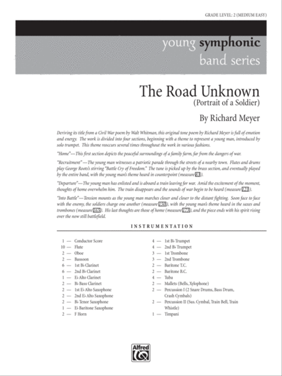 The Road Unknown: Score Concert Band scores gallery preview page 1